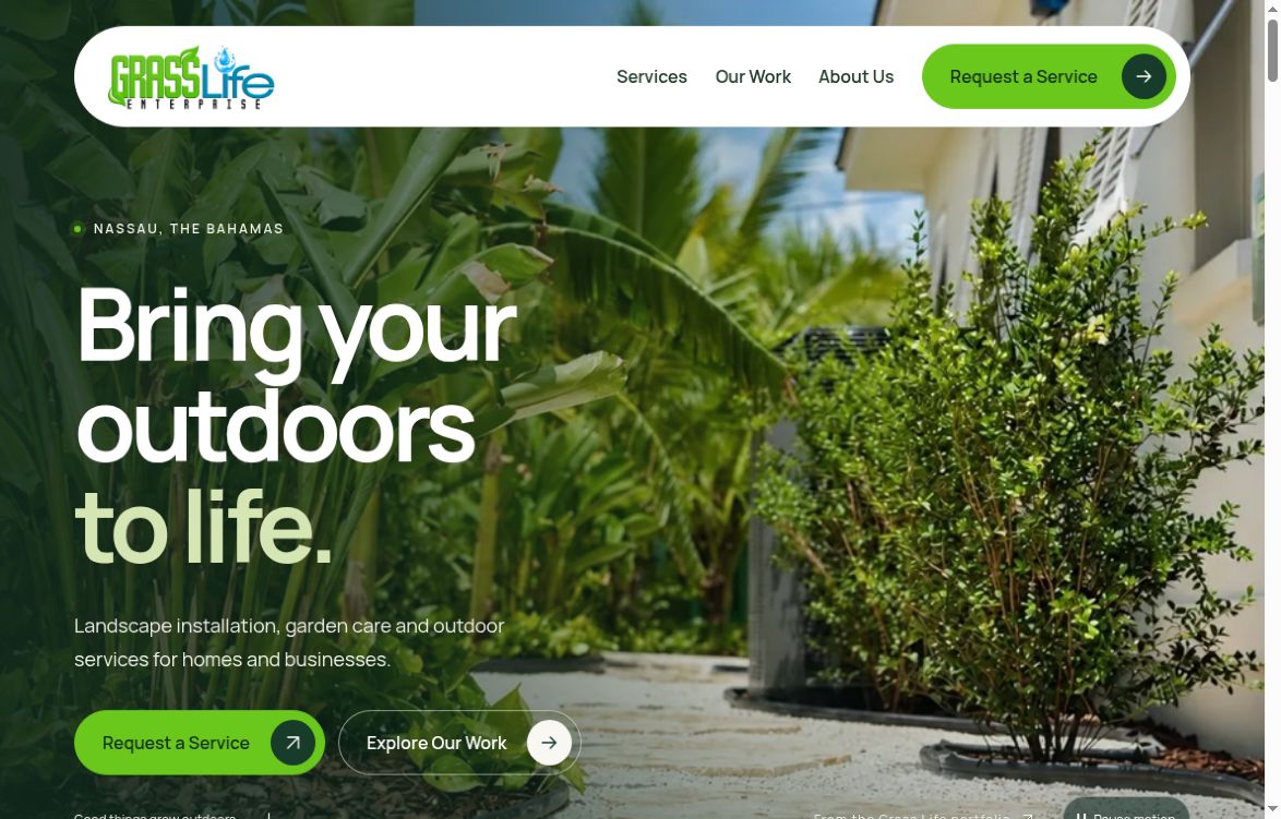 GrassLife website screenshot