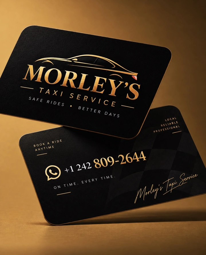 Morley’s Taxi Service — Business card showcase